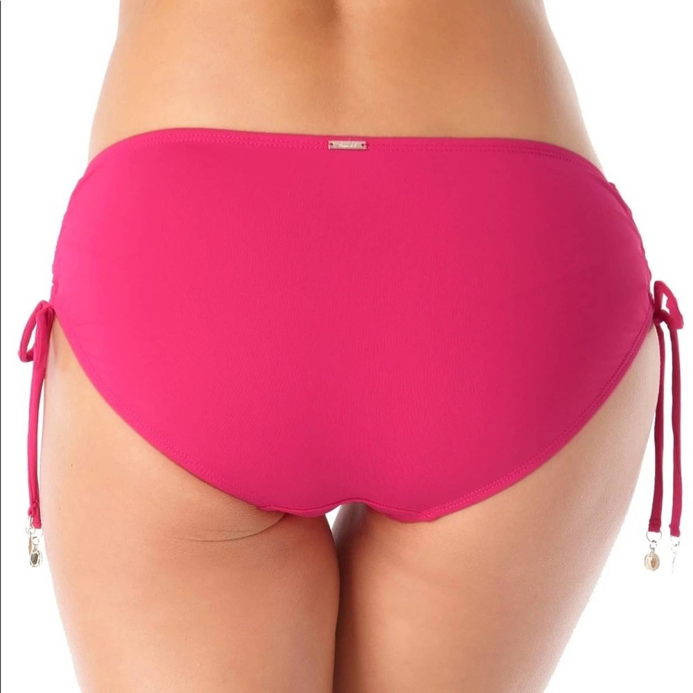 Anne Cole Women's Pink Live in Color Alex Side Tie Bikini Swim Bottoms sz XS - Picture 3 of 4